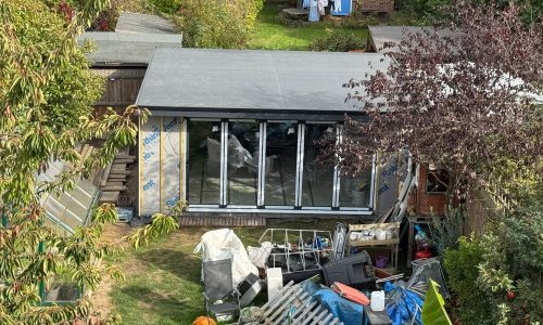 The Court Garden Room Construction Phase Aerial View